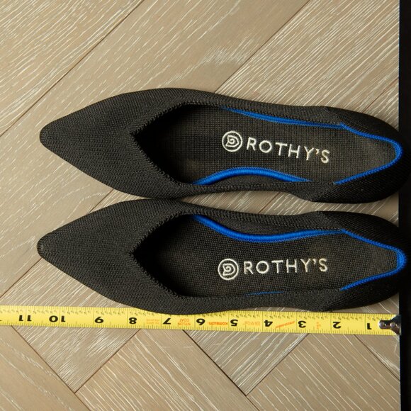 Rothys Black Toe Point Flats - 7.5 or 8 US - Picture 6 of 6